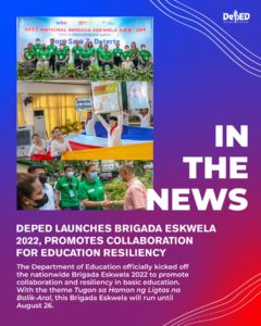 DepEd launches Brigada Eskwela 2022